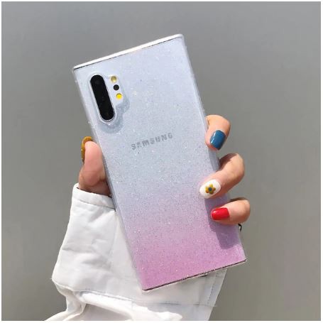 Case Samsung A20 A30 A51 M30S M21 Transparent Gradient Glitter SoftCase