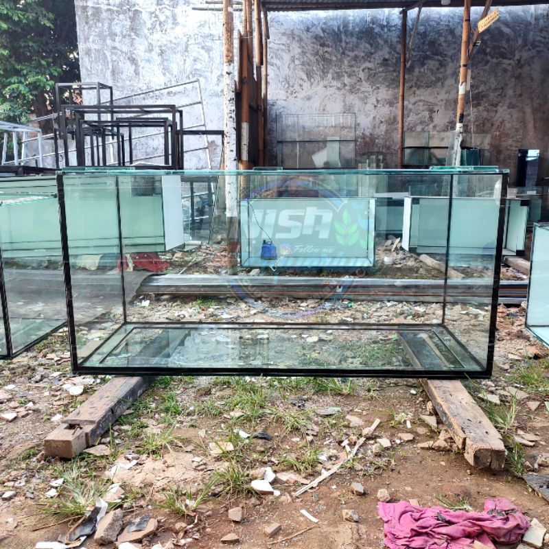 AQUARIUM 150X60X70 FULL KACA 12MM FULL SABUK ATAS BAWAH KUAT DAN BERKUALITAS