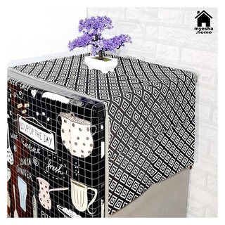 Satu Set Cover Tempat Tutup Kulkas 1 & 2 Pintu & galon Dispenser Motif