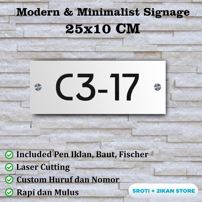 

BISA COD Nomor Rumah Simple Modern Minimalist - Akrilik - 25 x 10 cm