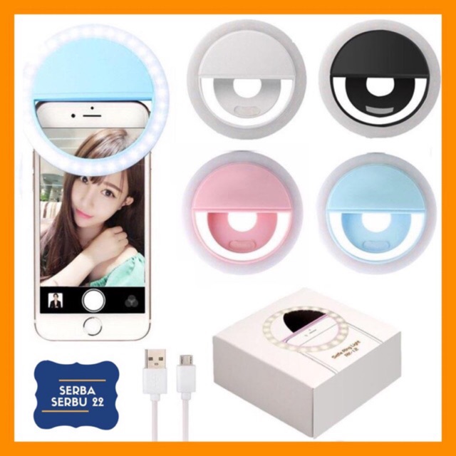 Ring Light selfie LED  Lampu Ring Light Lampu selfie bulat untuk kamera HP flash charm eyes cincin 4WARNA