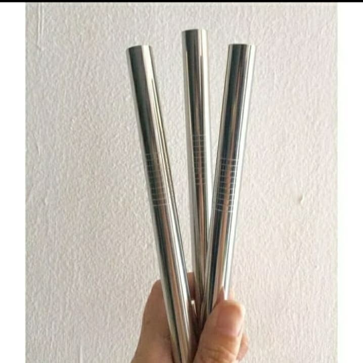 Sedotan Stainless Straw Bubble Or Boba Tea Besar