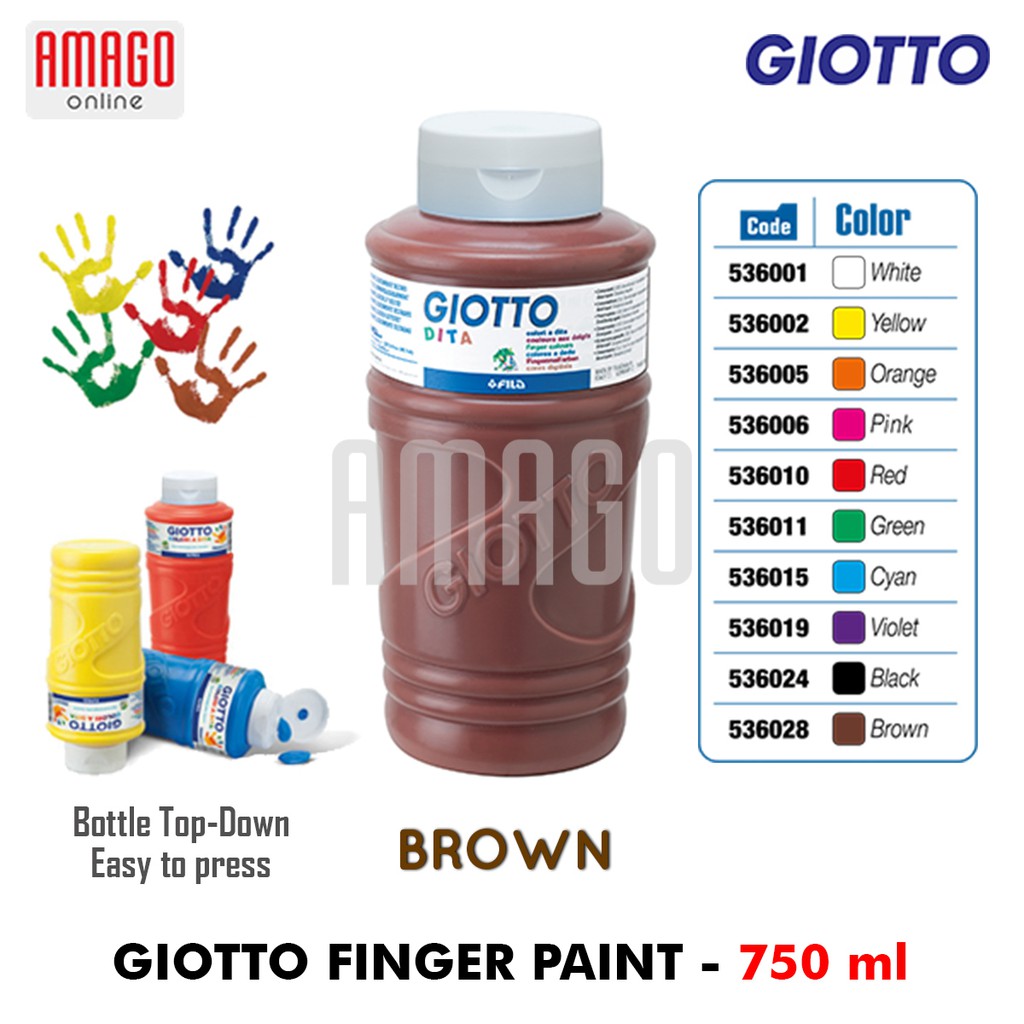 GIOTTO FINGER PAINT - BROWN - 750 ml - 536028