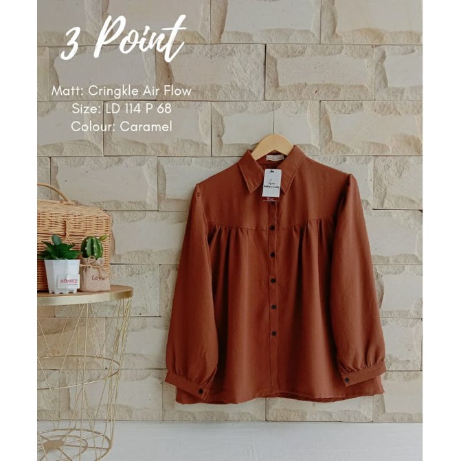 kemeja wanita, kemeja viral, kemeja 3point air flow