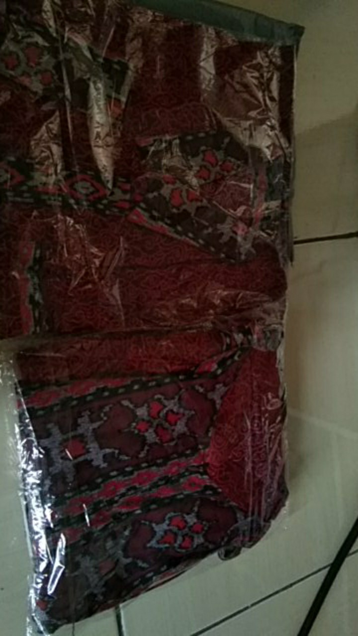 Batik Couple Keluarga Maura Couple Sania Ruffle Ori Ndoro Jowi Dnt Termurah Motif Mega Mendung Merah