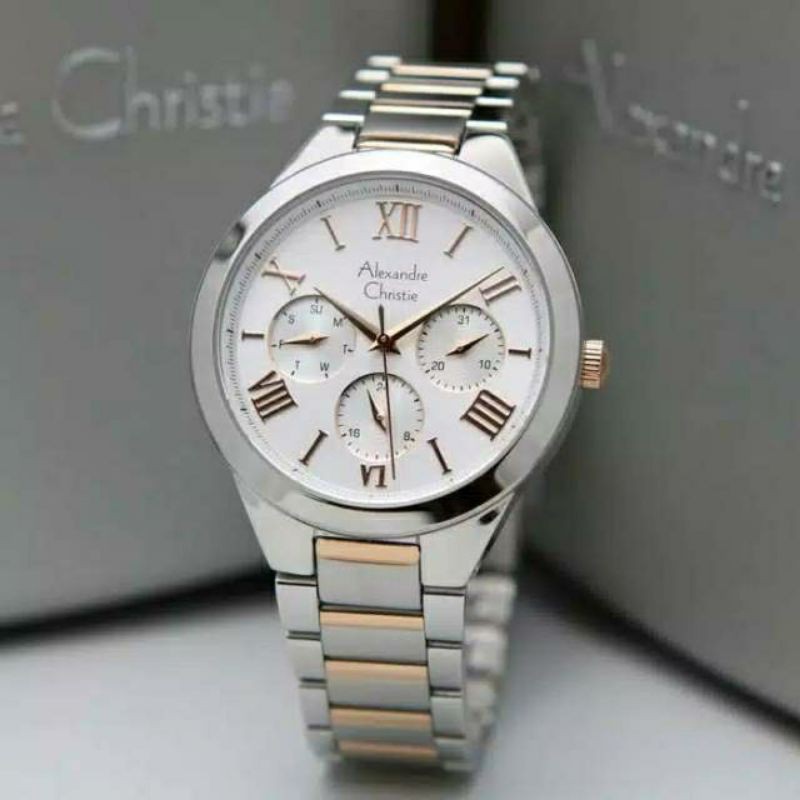 Jam Tangan Alexandre Christie AC 2829 BF Rantai Wanita / Cewek Original