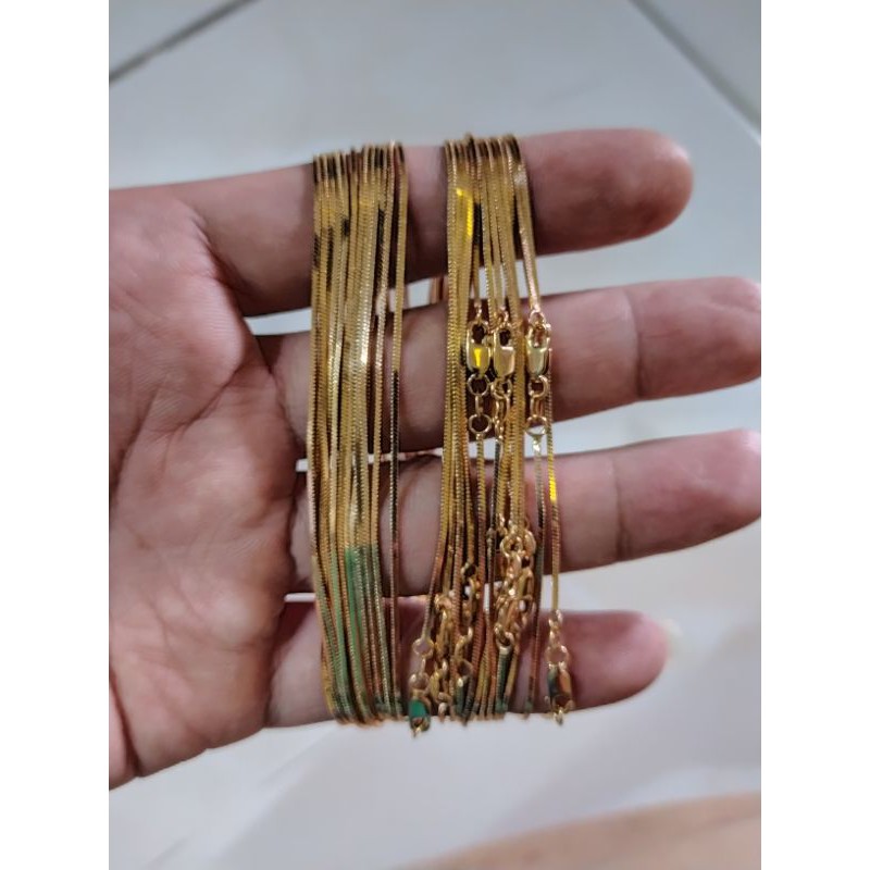 Kalung perak kasandra panjang kalung 45cm