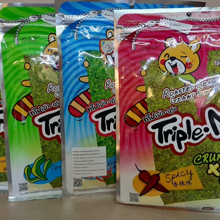 

MURAH Rumput Laut Triple M/Triple M Roasted Seaweed - spicy