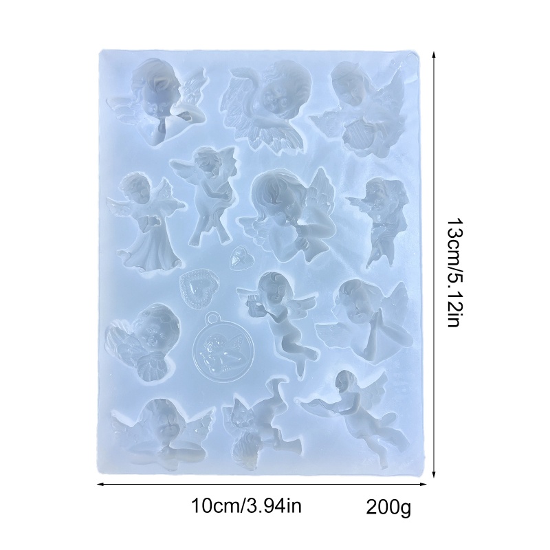Siy Cetakan Resin Bentuk Malaikat Bahan Silikon Untuk Membuat Perhiasan