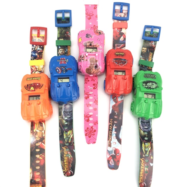 ［Ready Stock］Jam tangan anak laser LOL AVENGERS super hero jam mobil 3in1 2287