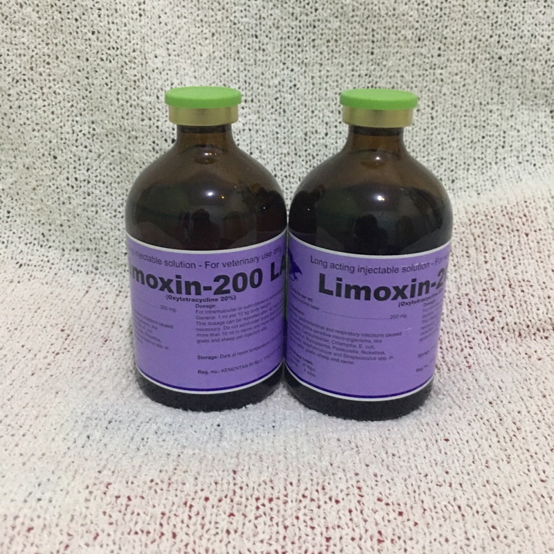 Limoxin 200 LA antibiotik PMK - antibiotik oxytetracyclin untuk sapi anjing kucing ayam