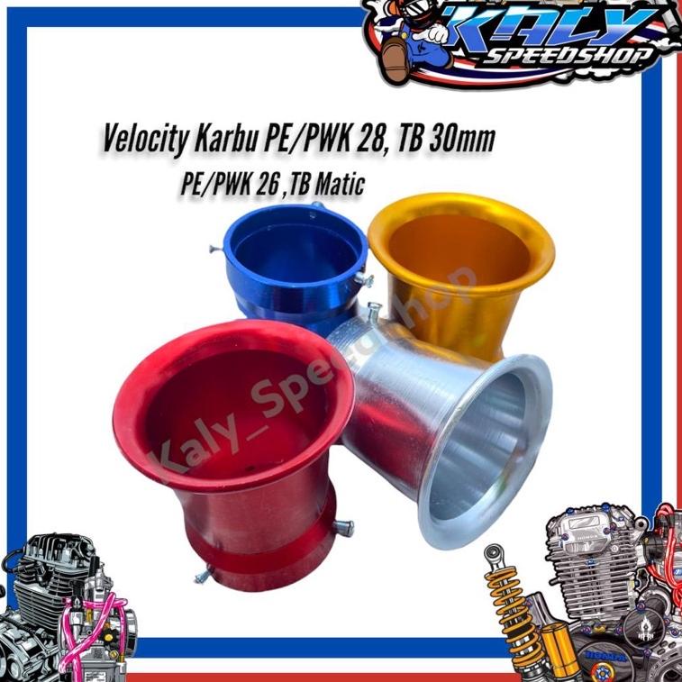 SIAP KIRIM Velocity Throotle Body 26,28,30,32,34 & Karbu PE 26 & PE/PWK 28 panjang 7cm CNC 94 ㄴ
