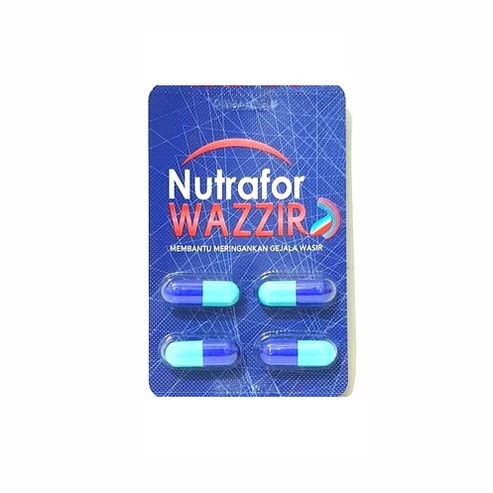 NUTRAFOR WAZZIR STRIP ISI 4 KAPSUL - OBAT WASIR