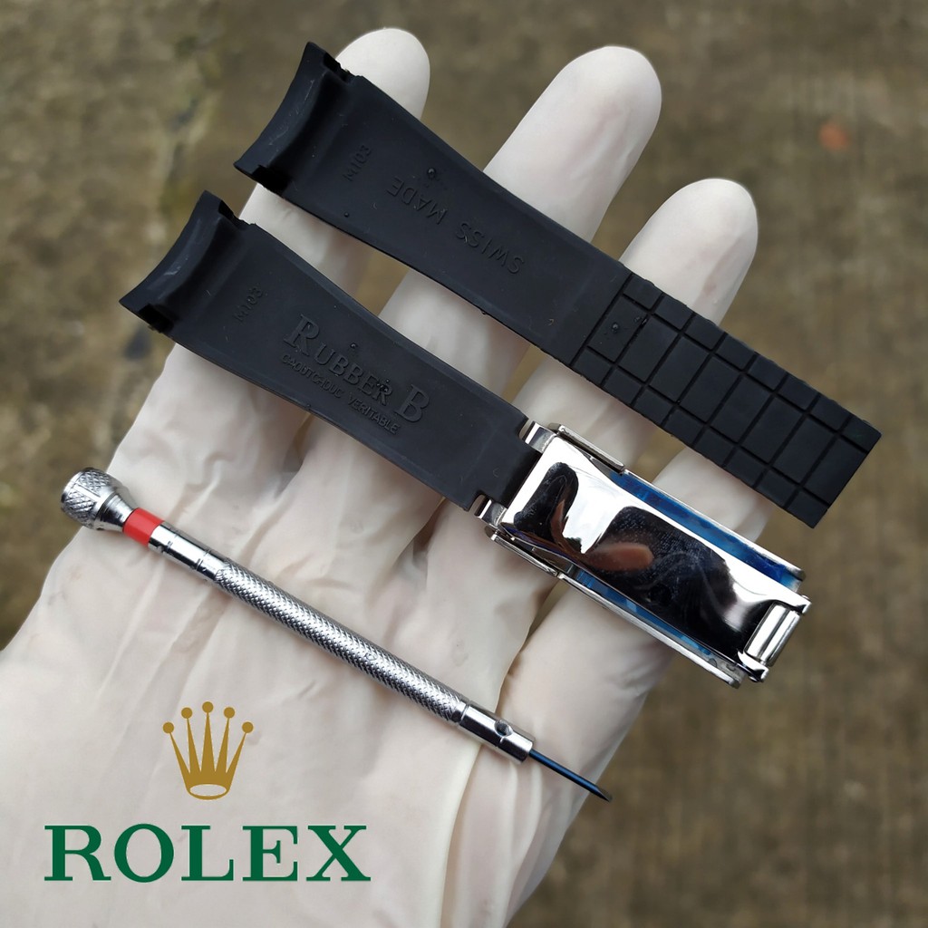 ROLEX STRAP PREMIUM STRAP BLACK-GREEN.20MM