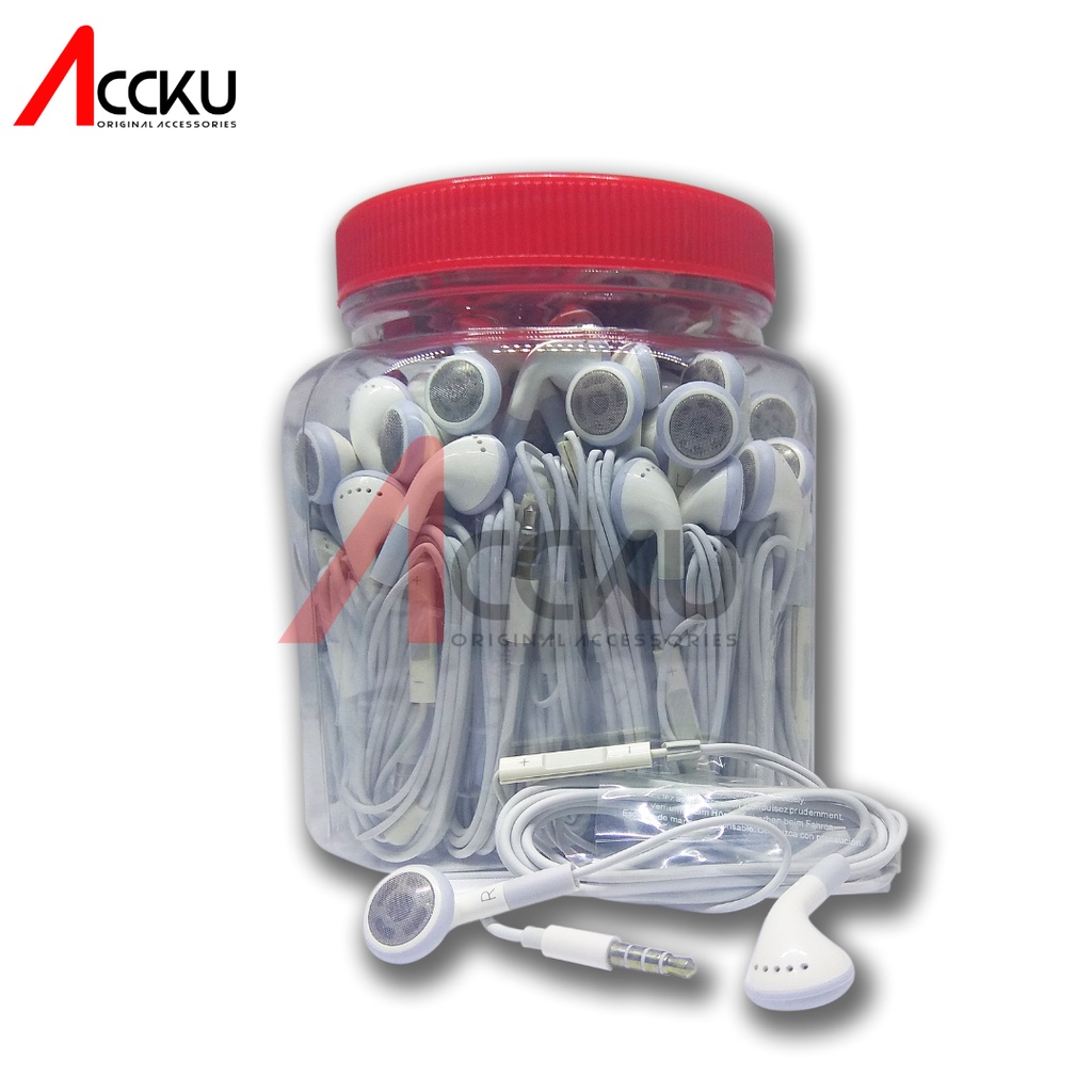 [ ip4 50 Pcs / Box ] Handsfree | Earphone | Headset | Earbud Berkabel dengan Mikrofon  &amp; Tombol Fungsi | Earphone In-Ear Headphone HiFi Stereo Audio, 3.5mm Headphone Untuk Android Phones, MP3, Laptop, Computer