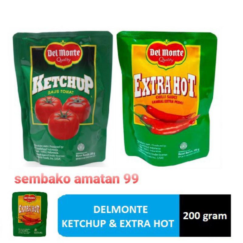 Delmonte Saus Tomat Pouch 200 Gram / Delmonte