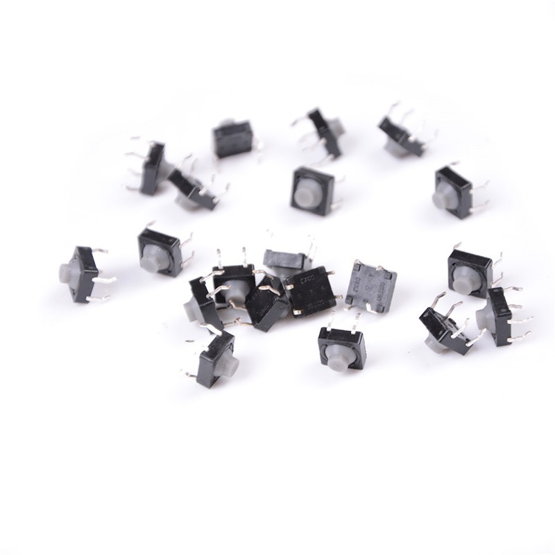 High cost performance 20pcs 4Pin Micro Tactile Push Button Switch Momentary Miniature Tact Push butt