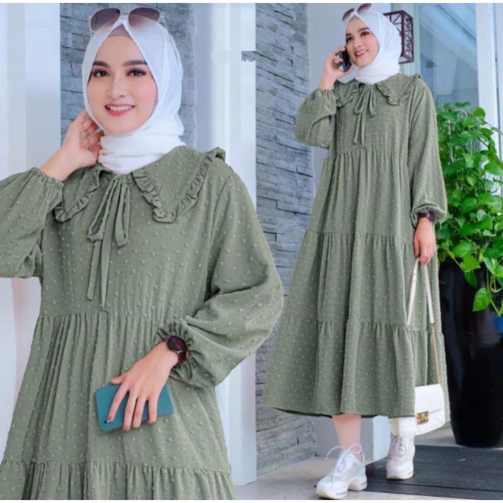 URAGIRI MIDI DRESS MIDI DRESS BAHAN KRINGKEL URAGIRI LD 110  PB 125 MIDI DRESS TERBARU 2022 / COD. G