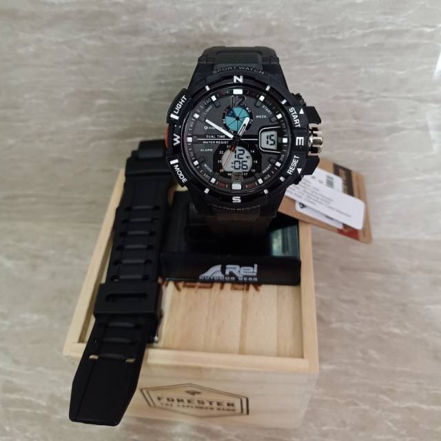 Jam Tangan Digital Pria Forester JTF 1001 - Jam Analog Digital Pria Forester Anti Air