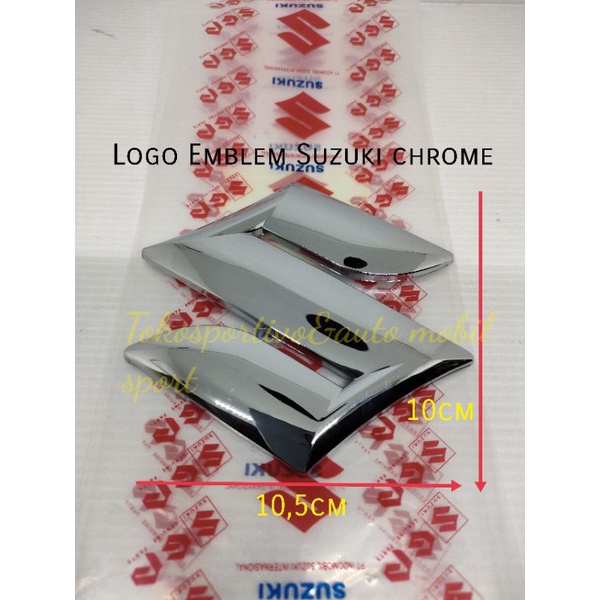 Logo Lambang Huruf Emblem Suzuki S krome logo suzuki mobil universal Suzuki model Tempel