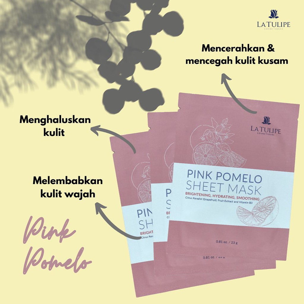 la tulipe sheet mask / masker topeng