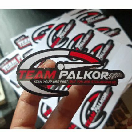 Stiker team palkor print cutting stiker variasi