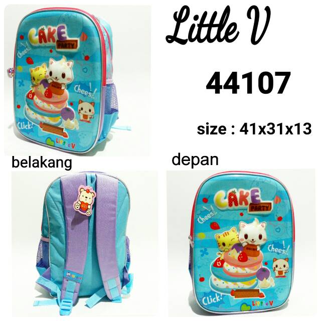 Tas Sekolah Ransel Backpack Anak Cewek Little V 44107 Murah Dan Terbaru