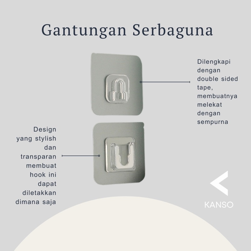 Gantungan Tempel Socket Hook Transparan 1 Set Pasang Perekat Penggantung Plus Minus Double Tape Serbaguna Barang Stop Kontak Gantung Dinding Waterproof Pigura Stopkontak Colokan Listrik ART43