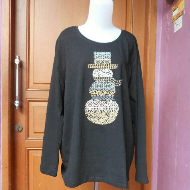 BLOUSE BIGSIZE WANITA CJ_BANKS HITAM
