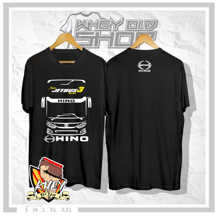 Kaos Baju Bis Jetbus 3 HINO SHD Vector Kaos Bismania - KALEMCLOTHING
