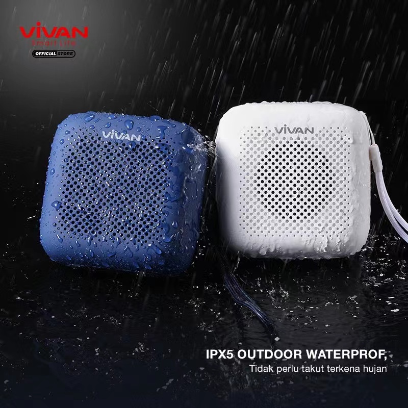 Speaker Mini Wireless Bluetooth VIVAN VS1 Waterproof IPX5 MEGA BASS ORIGINAL