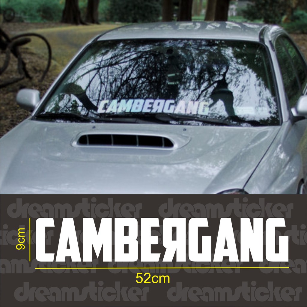 Stiker Depan Kaca Mobil Unik Keren JDM Euro Windshield Sticker