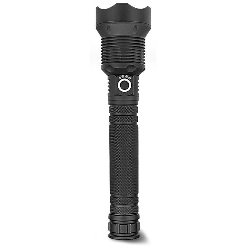 TaffLED Senter LED Long Range Zoom XHP70. 2 90000 Lumens - HS313 - Black