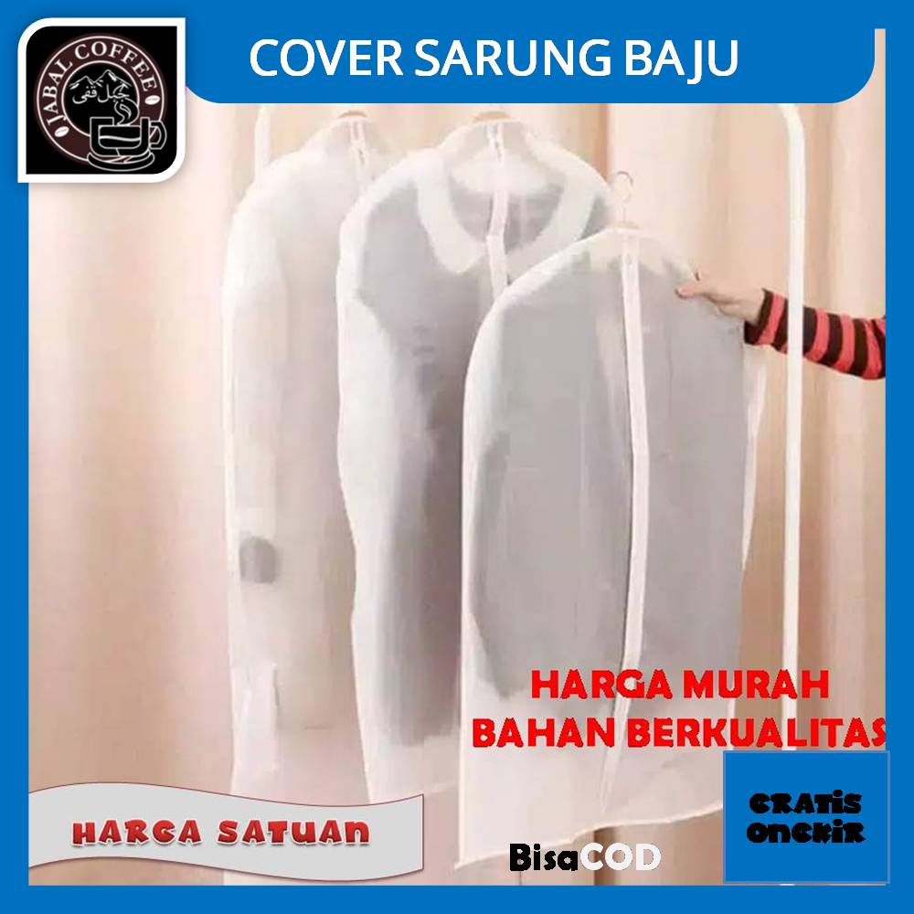 Cover Sarung Gantungan Baju / Cover Sarung Baju / Jas Cover Pelindung Baju Bahan Peva Transparan 03