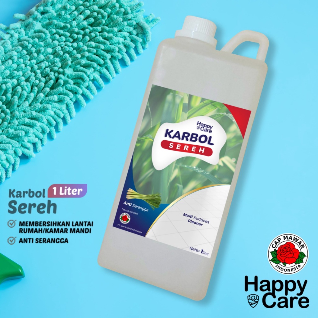 Happy Care Karbol Aroma Sereh 1 Liter Pengharum Ruangan