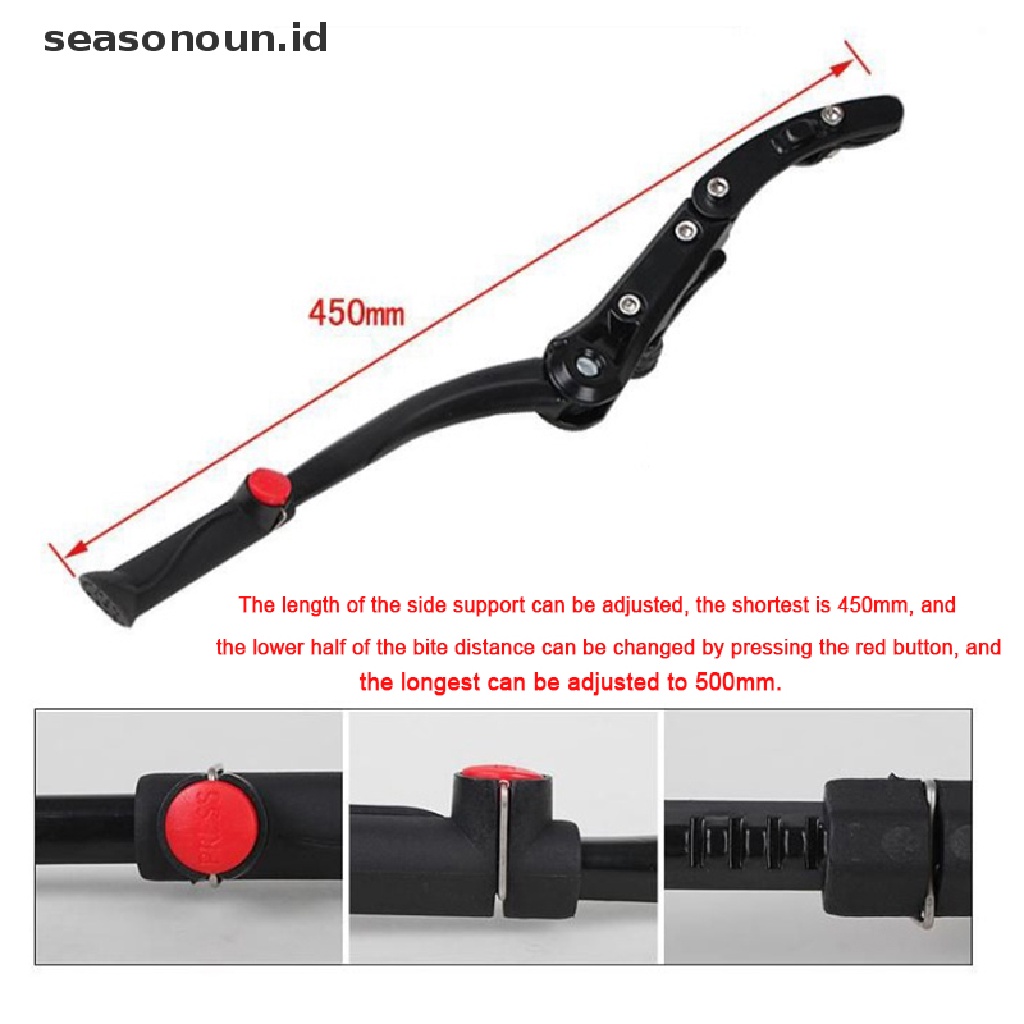 (seasonoun) Standar Samping Sepeda MTB Adjustable