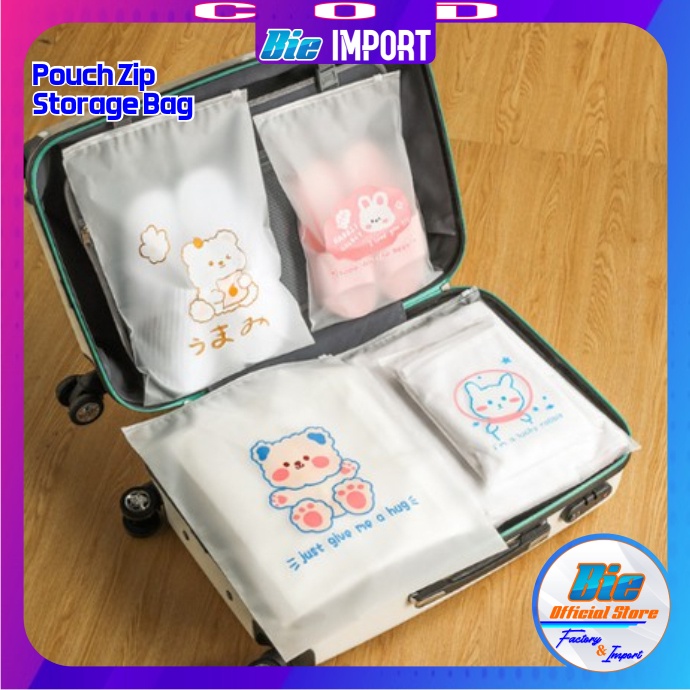 Pouch Zipper Lock / Tas Pakaian Dalam / Organizer Travel