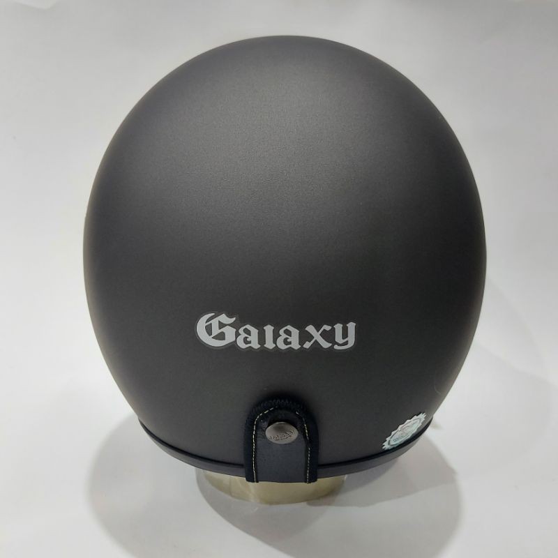 Helm Full Leher Polos Galaxy Gunmet Doff