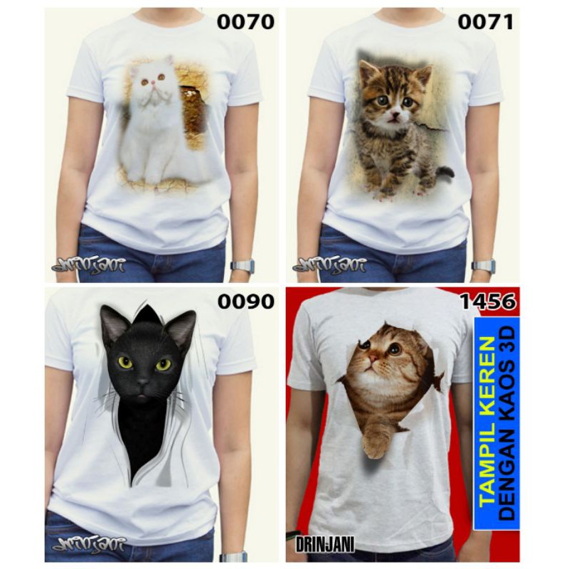 kaos baju kucing / cat / anggora / persian / british shorthair / munchkin / russian blue / hang tag