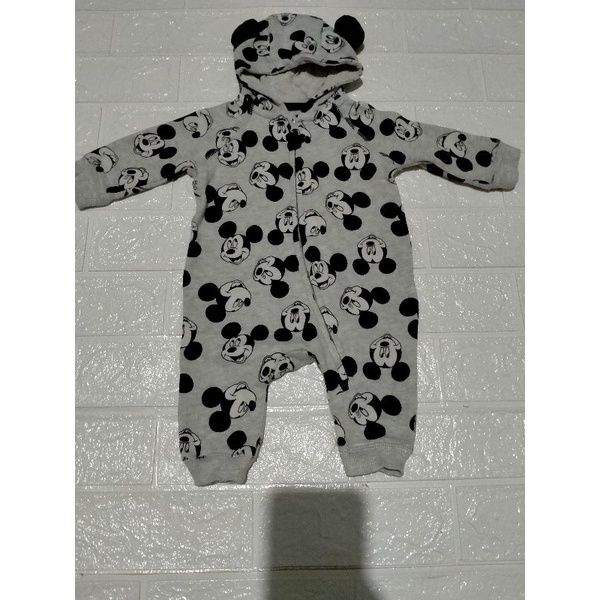 New Prewash Only Sleepsuit Hoddie Miki H&M Baby x Disney New Hoddie Jacket HnM Baby New Sleepsuit Mi