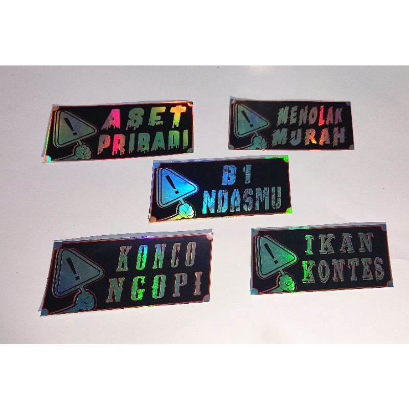 STIKER IKAN CHANNA AWAS IWAK GALAK HOLGRAM