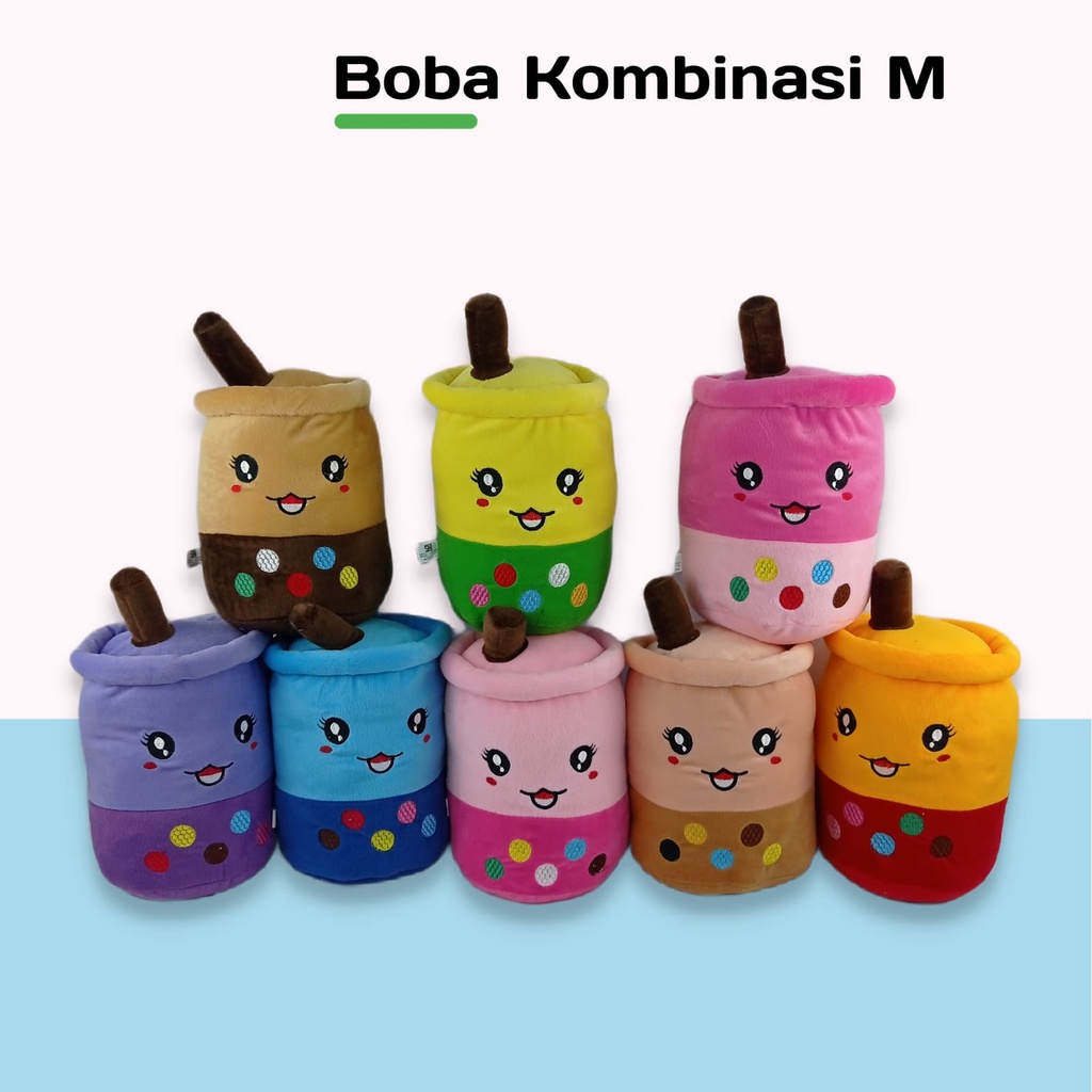 BONEKA BOBA MILK TEA KOMBINASI UKURAN M SNI