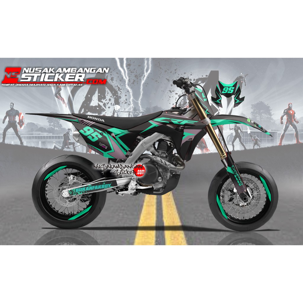 Decal sticker CRF 150 L Hijau Tosca Stiker Full Body
