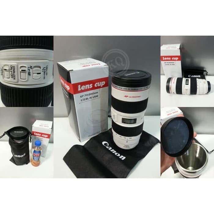 B288 Gelas Mug Kamera Lens Cup / Termos Unik Bentuk Lensa Kamera Canon 70-200mm 500ml