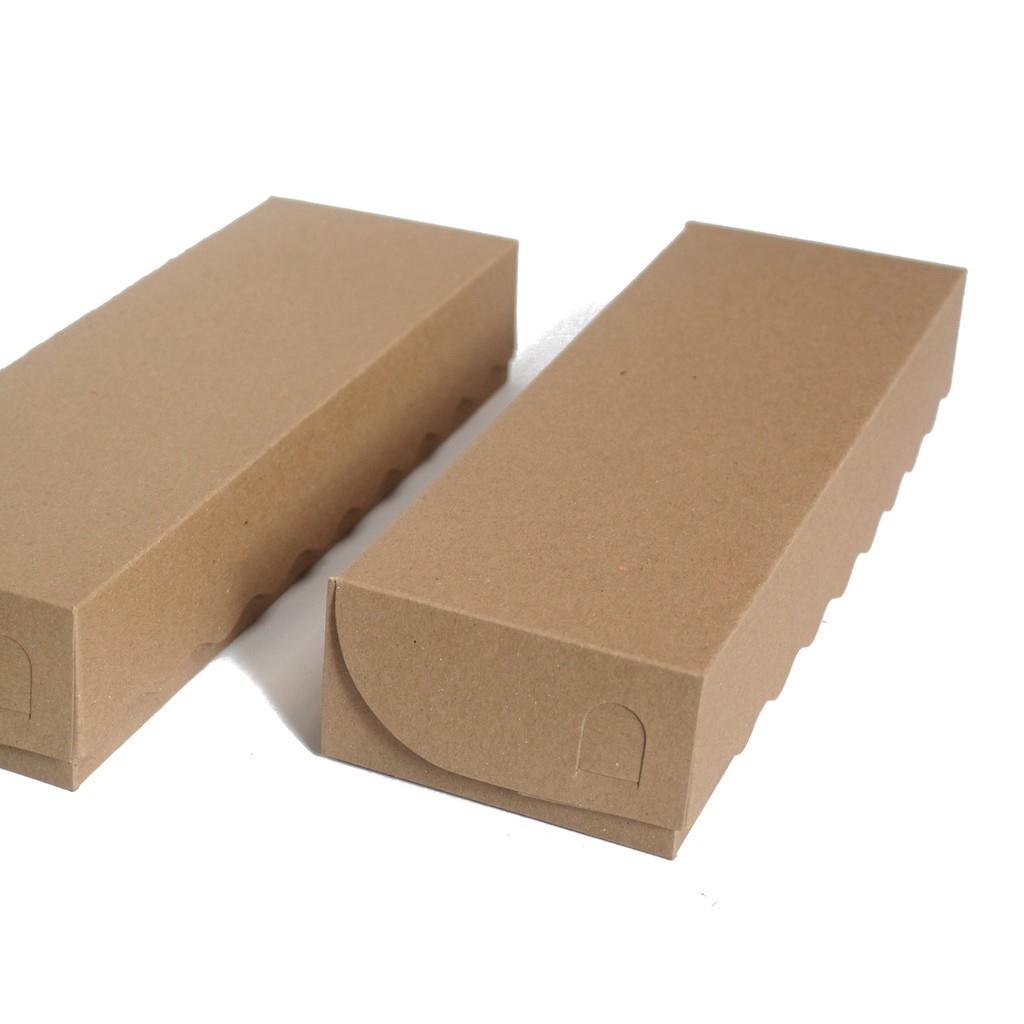 

10 Pcs Box Brownies Rice Kotak Kue Kardus Roll Cake Paperbox 30x10x5.5 Cm Snackbox Wavy