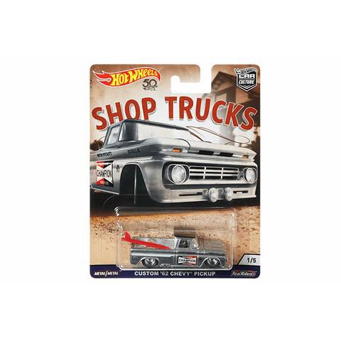 Hot Wheels Car Culture Shop Trucks Custom 62 Chevy Pickup Pick Up Mobil Mainan Anak-anak