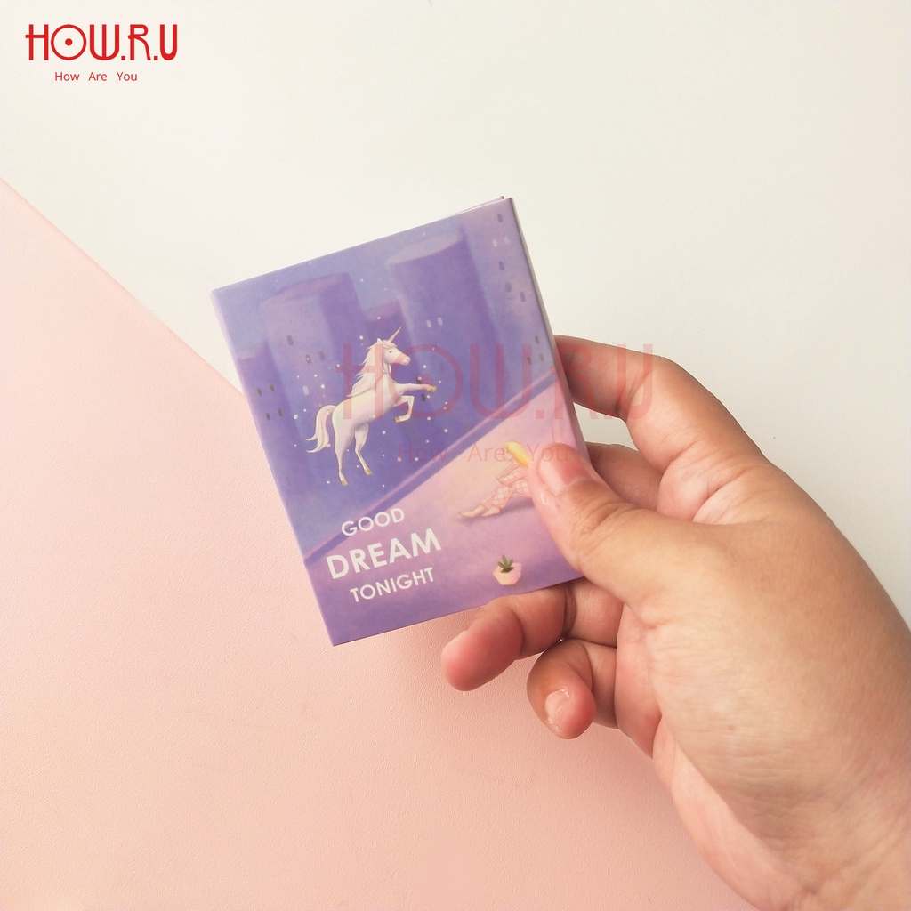 HOW.R.U | Notes Mini / Pocket Size Untuk Tulis Catatan 4 Motif Unicorn NBY675