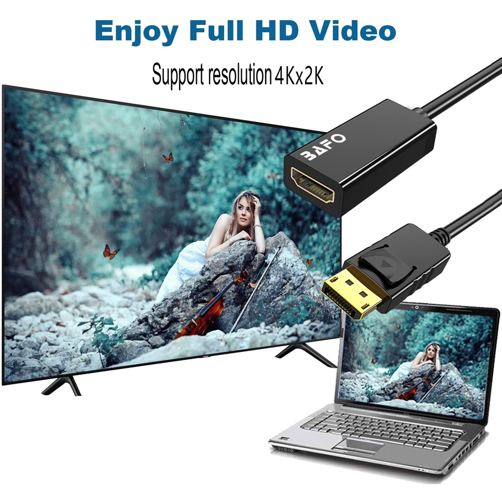 DP DisplayPort to HDMI 4KAdapter BAFO BF-2610
