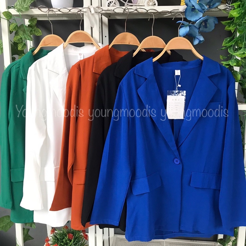 Kirana Blazer bahan katun adem allsize original Import