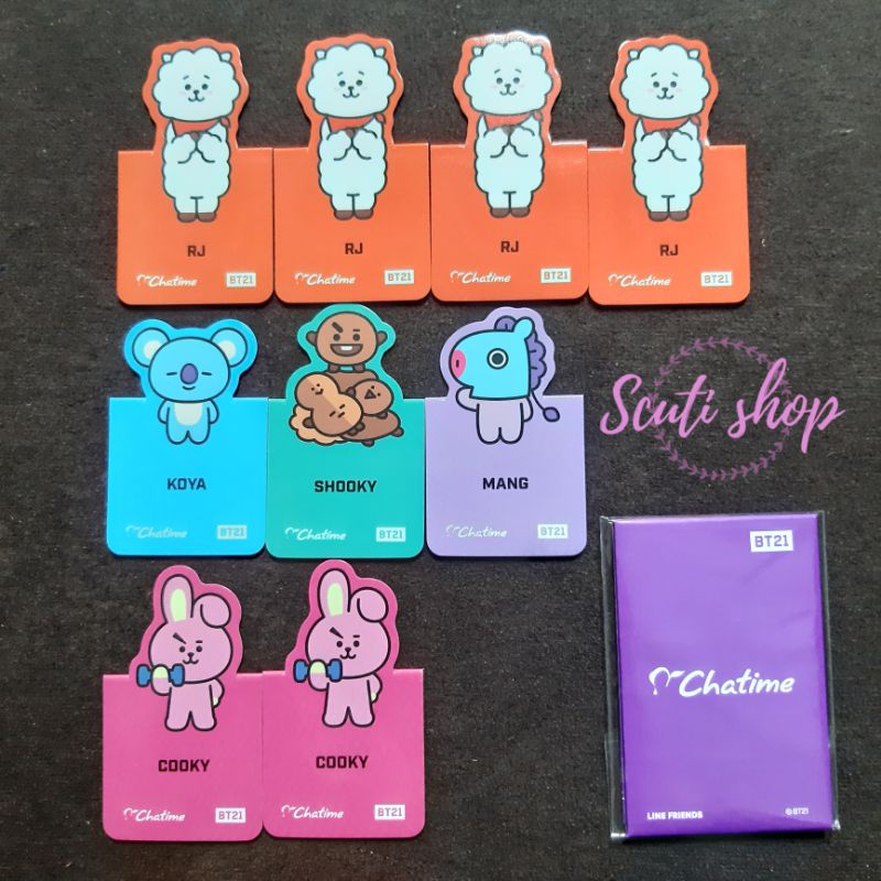 [READY] MAGNET BT21 X CHATIME RJ KOYA SHOOKY MANG TATA CHIMMY COOKY VAN